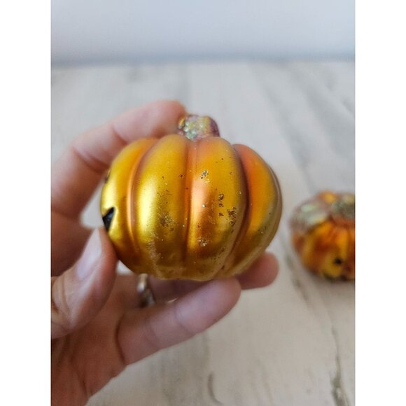 Pumpkin candle glitter set Halloween fall decor cute jack-o'-lantern - Picture 5 of 12
